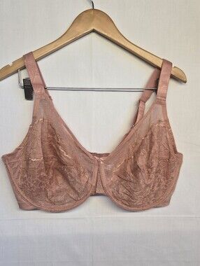 HSIA Enchante Floral Lace Plus Size Underwire Unlined Unpadded Minimizer 42G